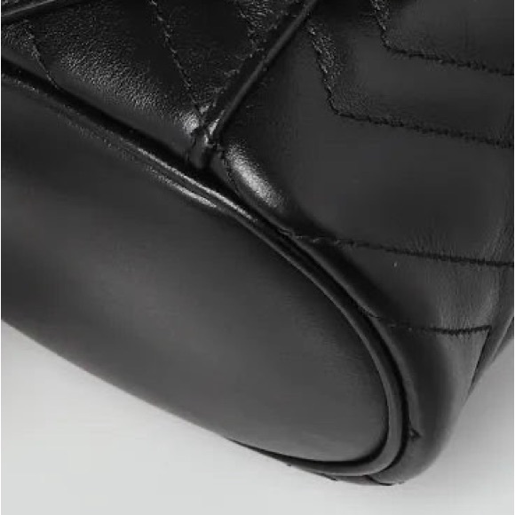Gucci
Black Quilted Leather Marmont Mini Round Backpack Bag - Picture 10 of 10